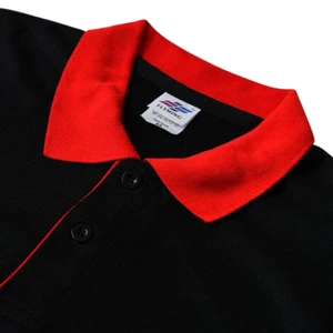 Polos pique cuello camisero bicolor