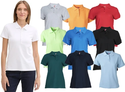 Polos pique manga corta mujer al por mayor