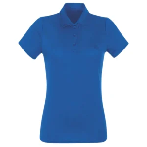 polo camisero pique manga corta color azul para mujer por mayor