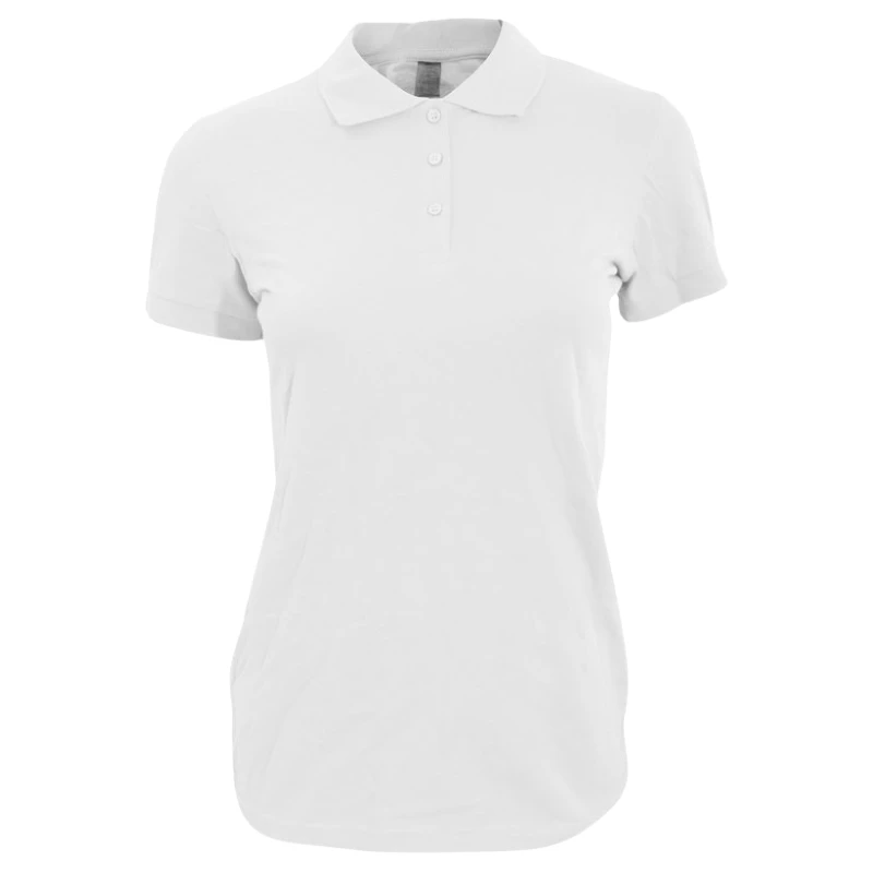 Polo Camisero Pique Manga Corta Blanco para Mujer polo camisero pique manga corta color blanco para mujer