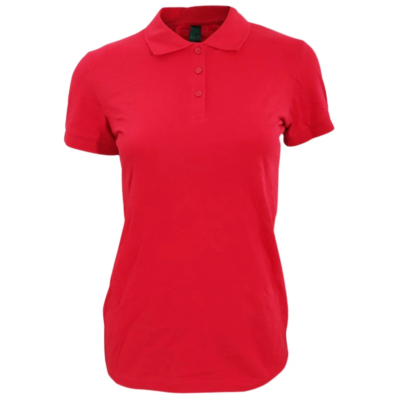 Polo Camisero Pique Manga Corta Rojo para Mujer polo camisero pique manga corta color rojo para mujer