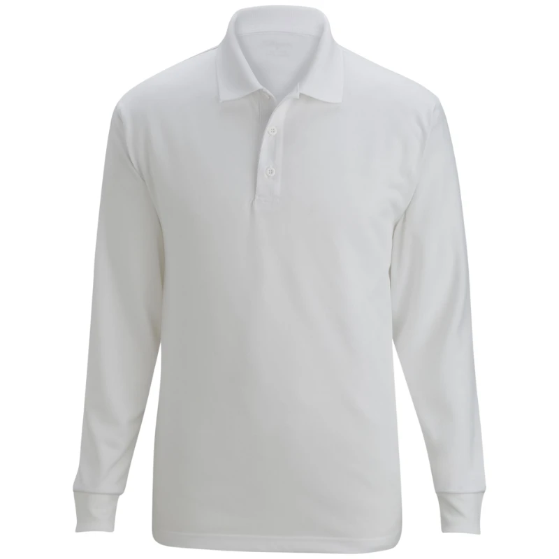 Polo Camisero Pique Manga Larga Blanco para Hombre polo camisero pique manga larga color blanco para hombre