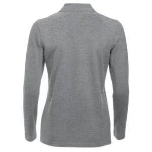 polo camisero pique manga larga color gris para mujer por mayor