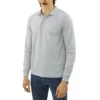 polo camisero pique manga larga color melange para hombre en gamarra