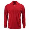 polo camisero pique manga larga color rojo para hombre