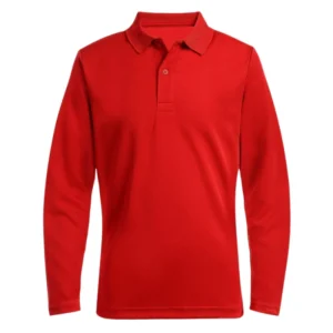 polo camisero pique manga larga color rojo para hombre por mayor