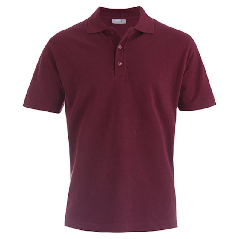 Polo Camisero Pique Manga Corta Guinda para Hombre polos camiseros pique color guinda para hombre en gamarra