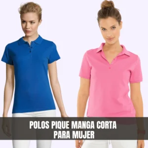 Polos Camiseros Pique Manga Corta para Mujer
