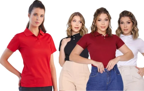 polos pique camisero para mujer