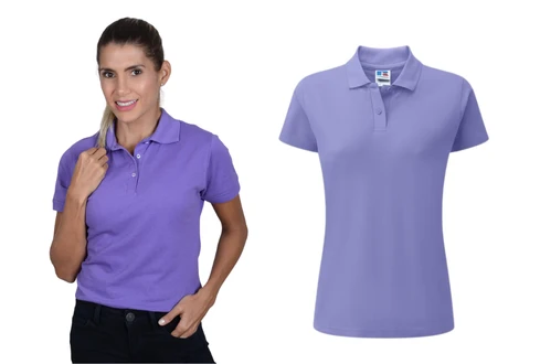 polos pique manga corta para mujer