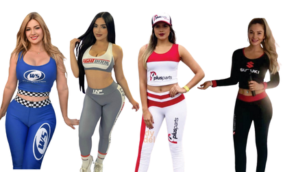 trajes de anfitriona de piezas ( polo y pantalon)