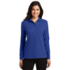 Polos Camiseros Mujer Manga Larga Azul