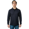 Polos Camiseros Pique Hombre Manga Larga Negro - Adelante