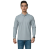 Polos Camiseros Pique Hombre Manga Larga gris - adelante